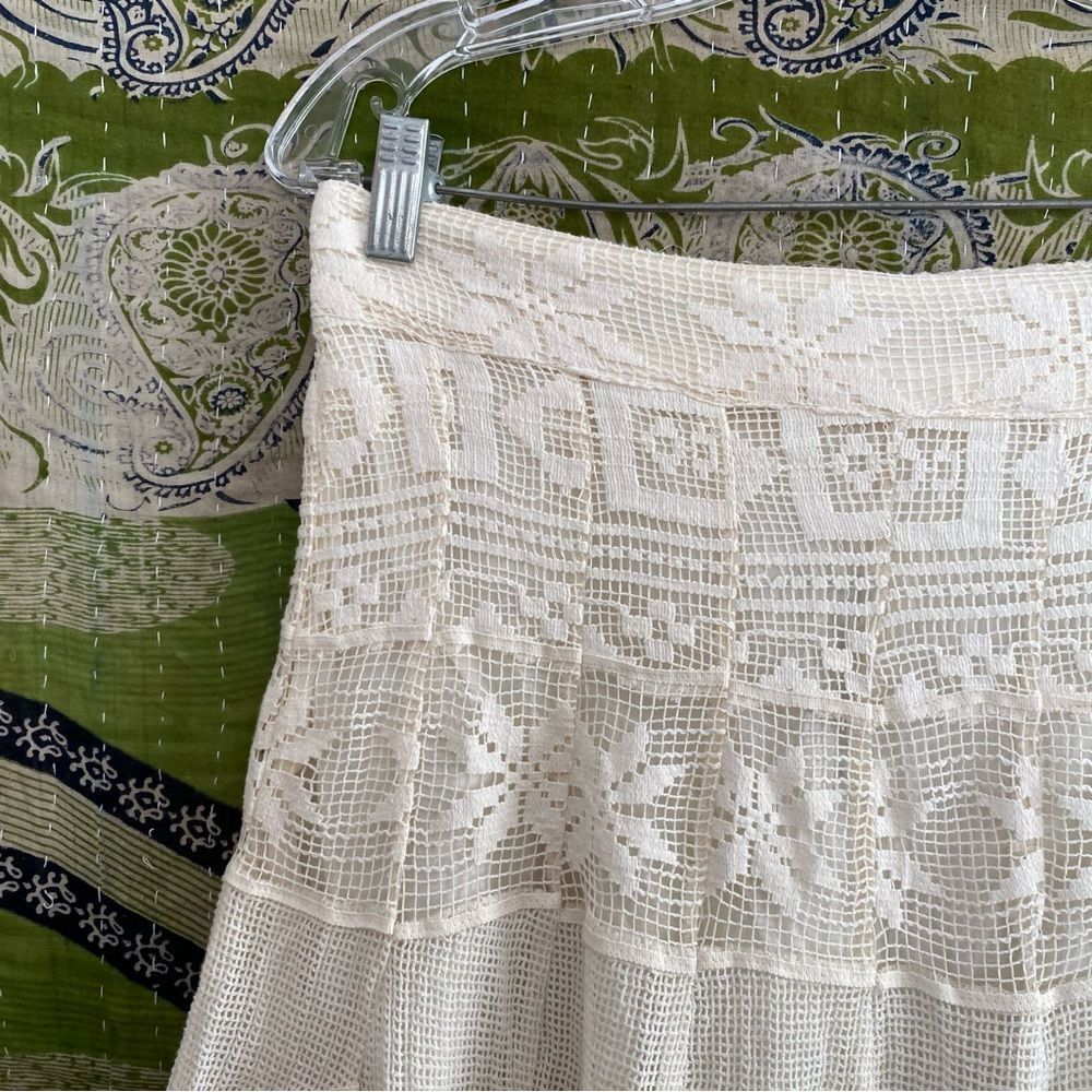 Rare NWT Free People Tofu Rebel Crochet Bohemian Maxi Skirt Size Medium - Picture 5 of 15